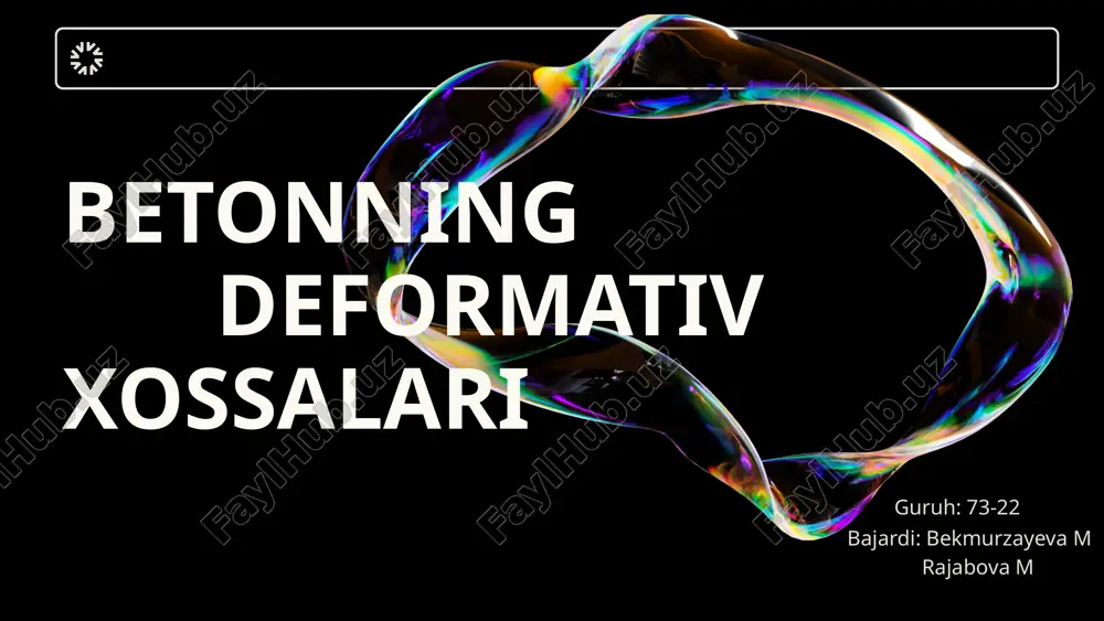 betonning deformativ xossalari — PPTX