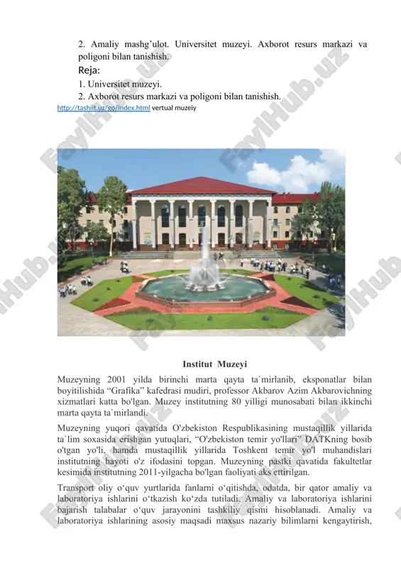 institut muzeyi — DOCX