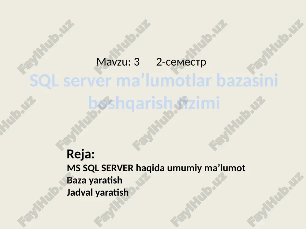ms sql server — PPTX