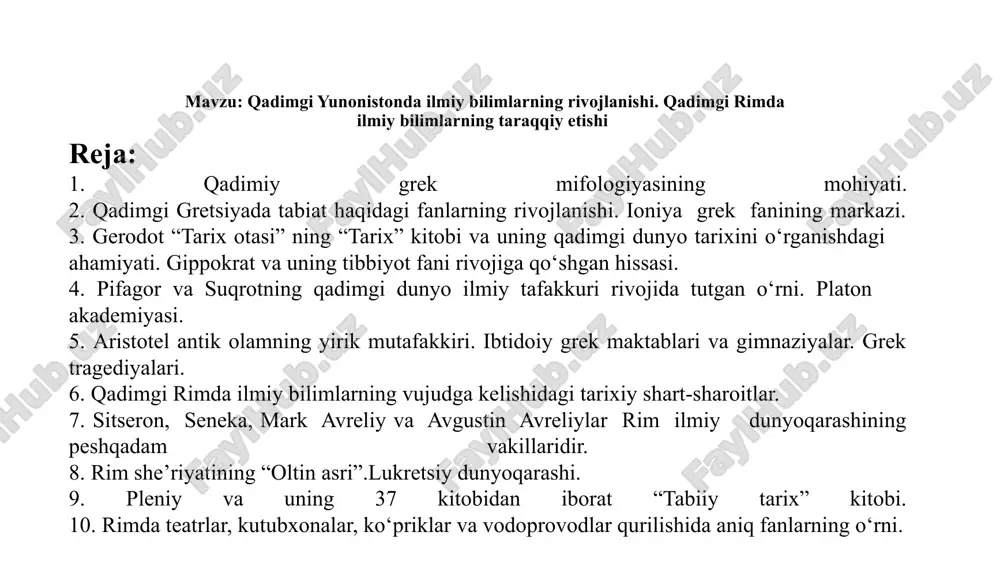qadimgi yunonistonda ilmiy bilimlarning rivojlanishi — PPTX