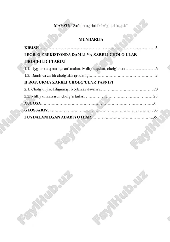 safoilning ritmik belgilari haqida — DOCX