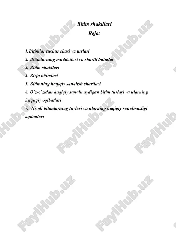 bitim shakillari — DOC
