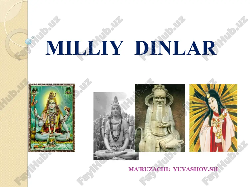 milliy dinlar — PPT