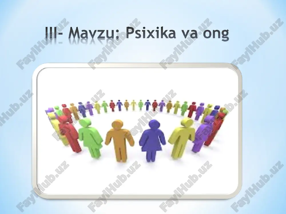 psixika va ong — PPT