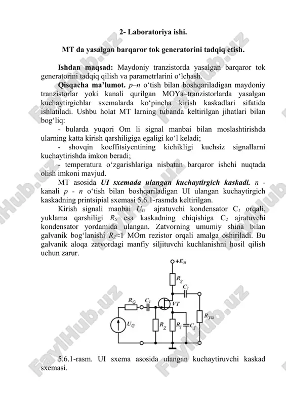 barqaror tok generatori — DOCX
