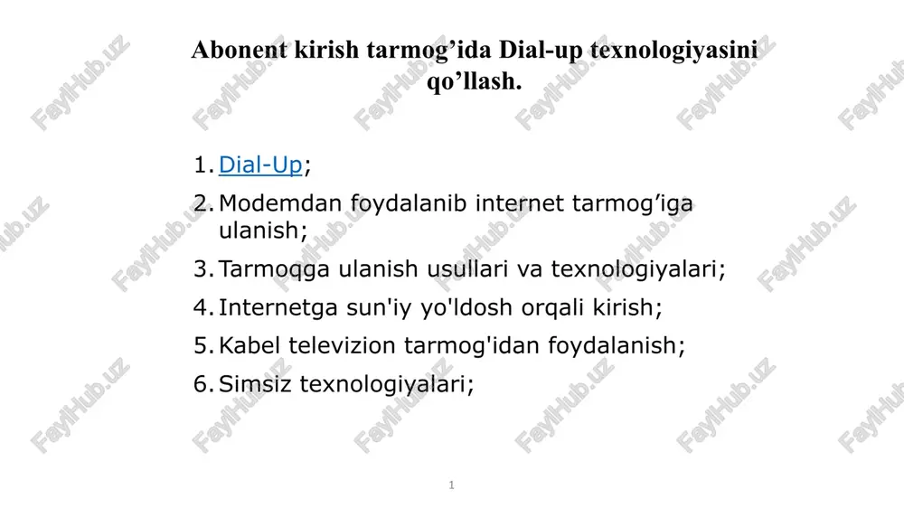 dial-up — PPTX