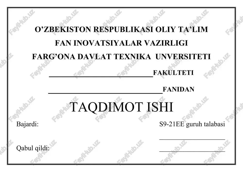 taqdimot ishi — DOCX