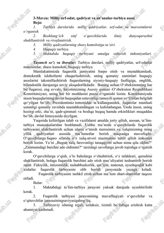 huquqiy tarbiya qoidalari — DOCX