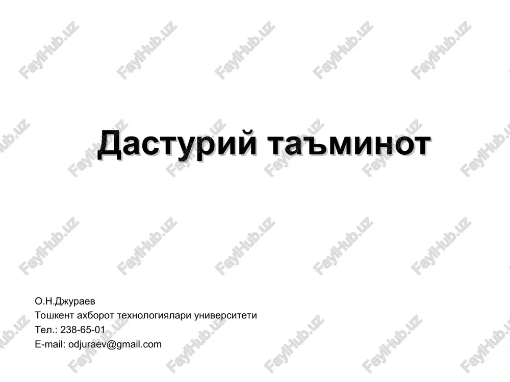 dasturiy ta'minot — PPT