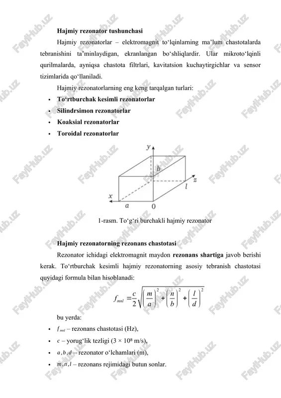 hajmiy rezonator tushunchasi — DOCX
