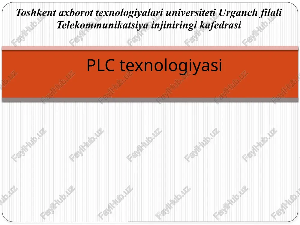 plc texnologiyasi — PPTX