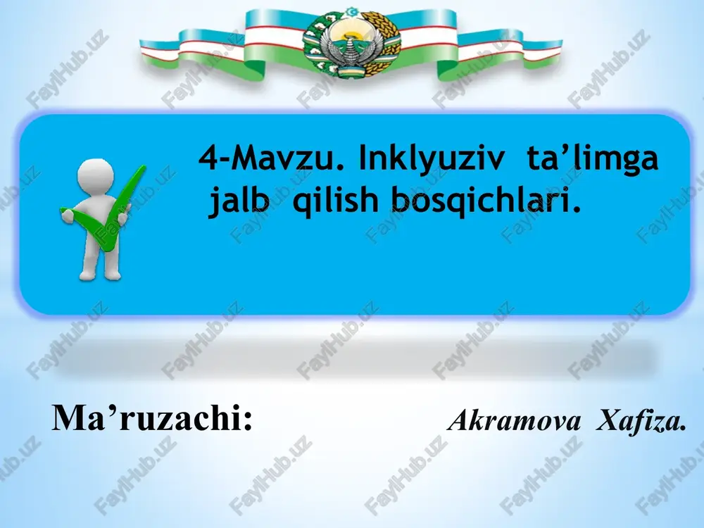 inklyuziv ta’limga jalb qilish bosqichlari — PPTX