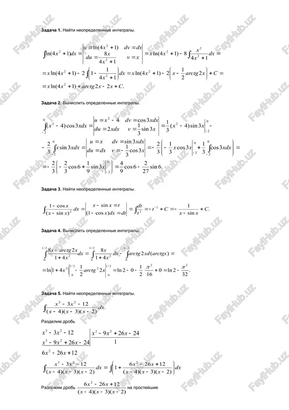 neopredelenye integrally — DOC