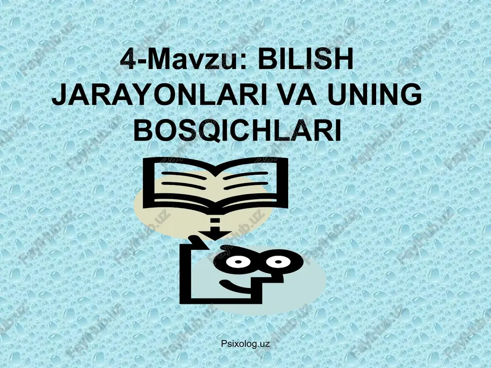 sezgilarning tasnifi. — PPT