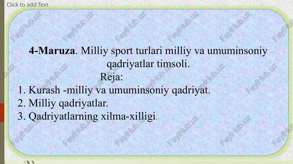 milliy sport turlari — PPTX