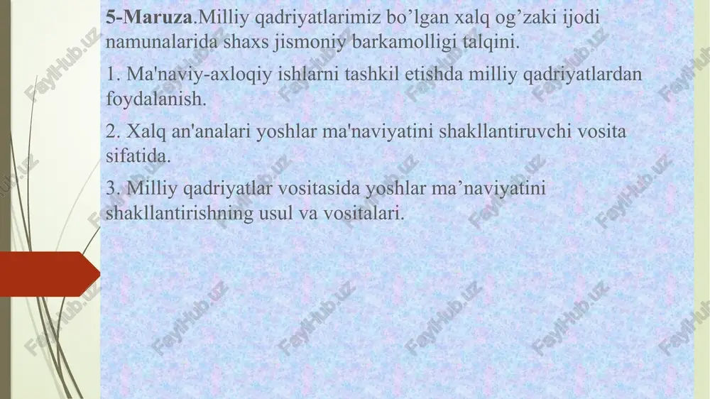 milliy qadriyatlarimiz — PPTX
