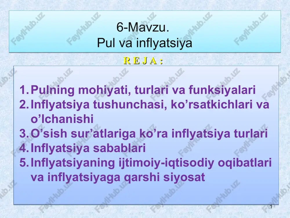 inflyatsiya — PPT