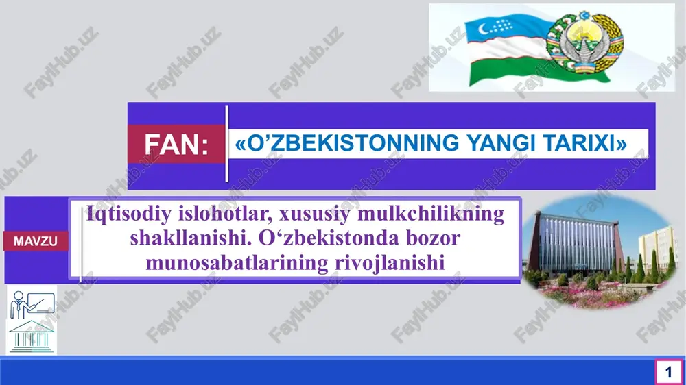 iqtisodiy islohotlar — PPTX