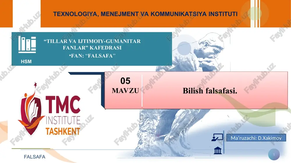bilish falsafasi — PPT