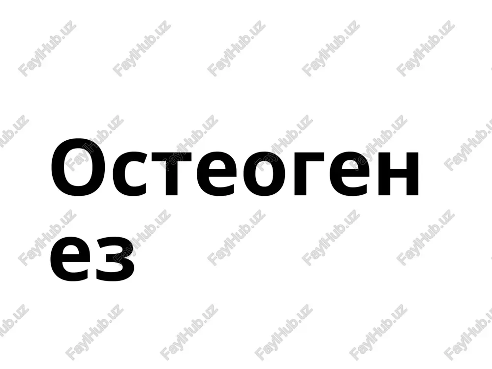 osteogenez — PPT