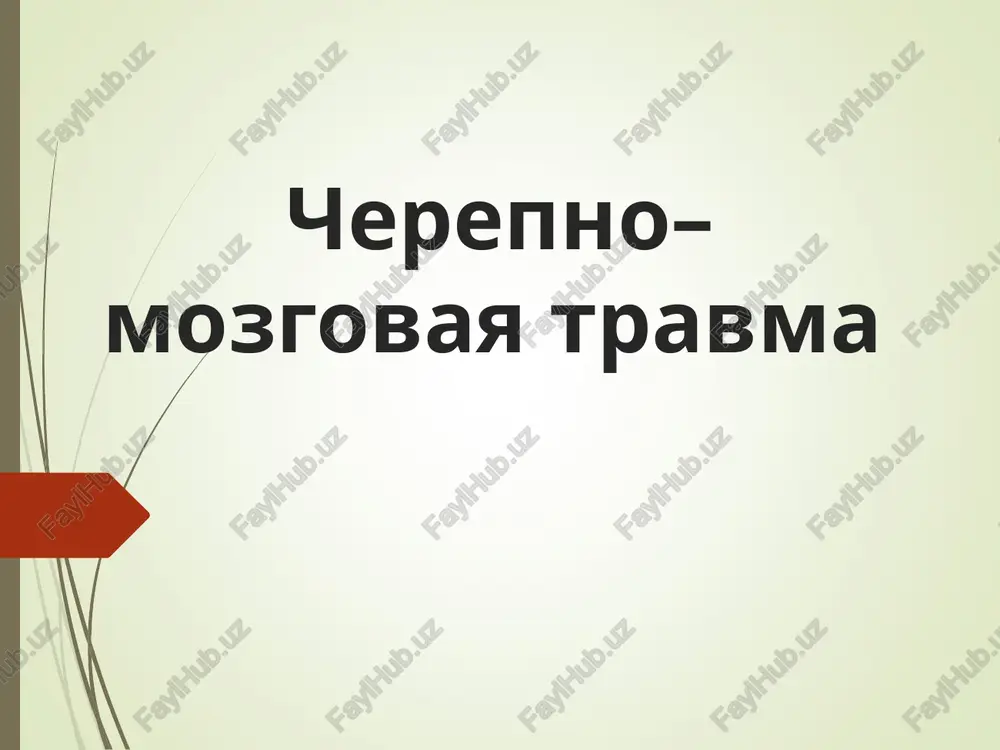 cherepno–mozgovaya travma — PPT