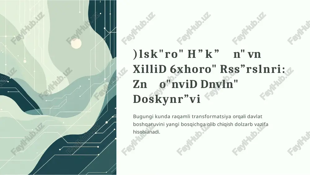 elektro hukumat nima? — PPTX
