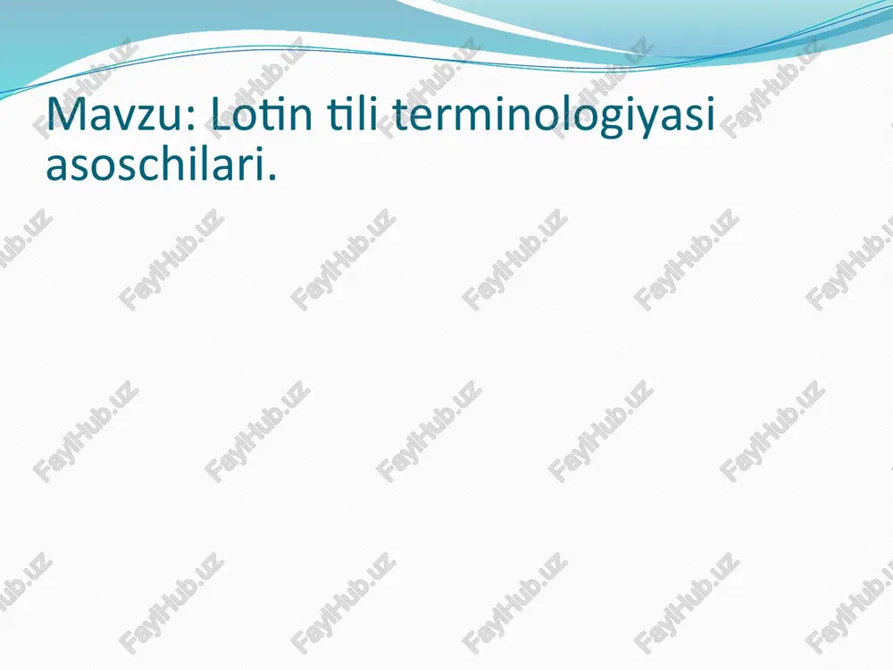 lotin tilida terminologiya asoschilari — PPTX