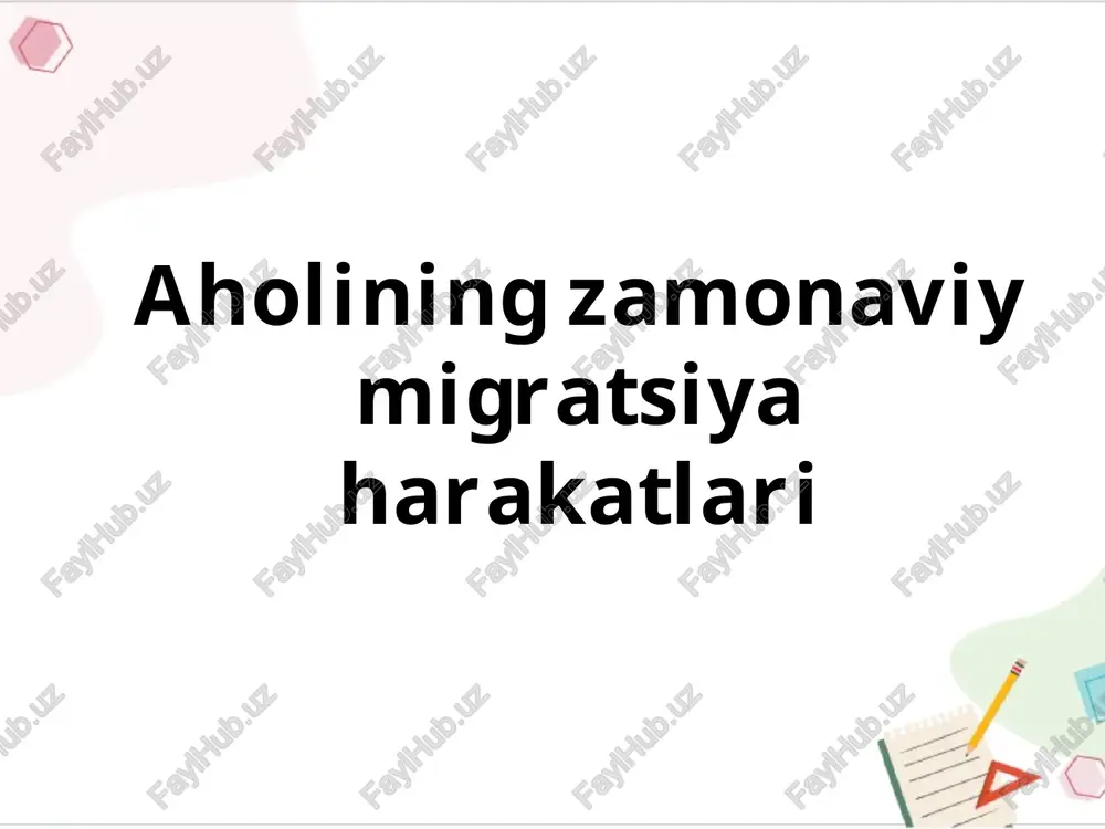 migratsiya haqida tushunchalar — PPT