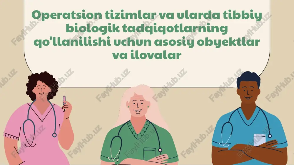 operatsion tizimlar va biologik tadqiqotlar — PPTX