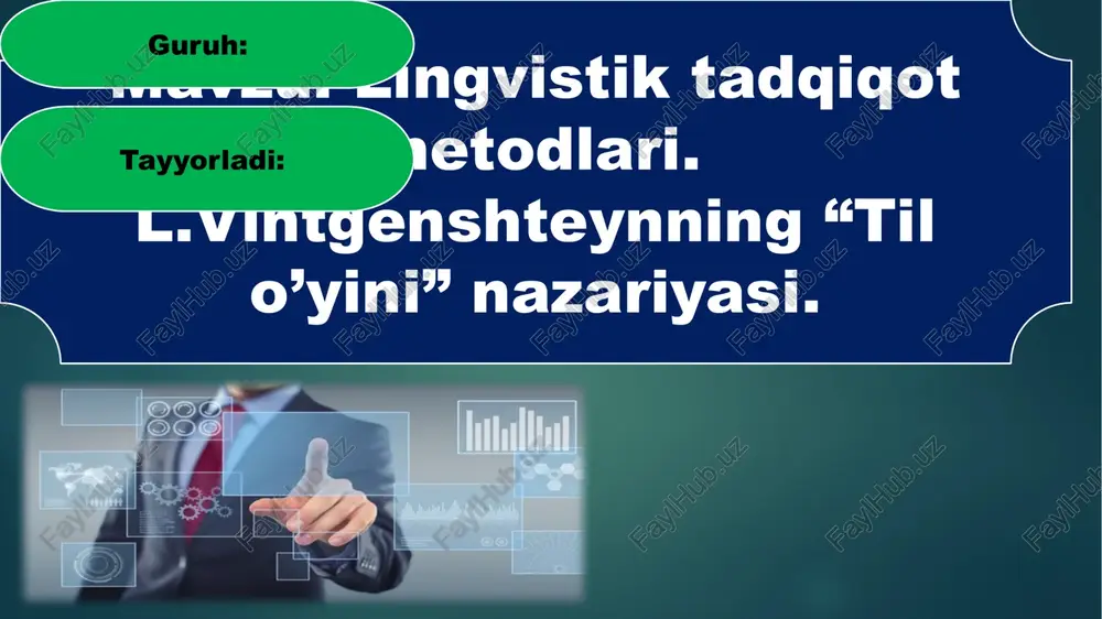 lingvistik tadqiqot metodlari — PPTX