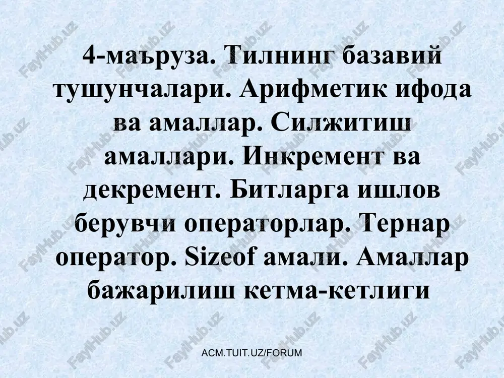 tilning bazaviy tushunchalari — PPT