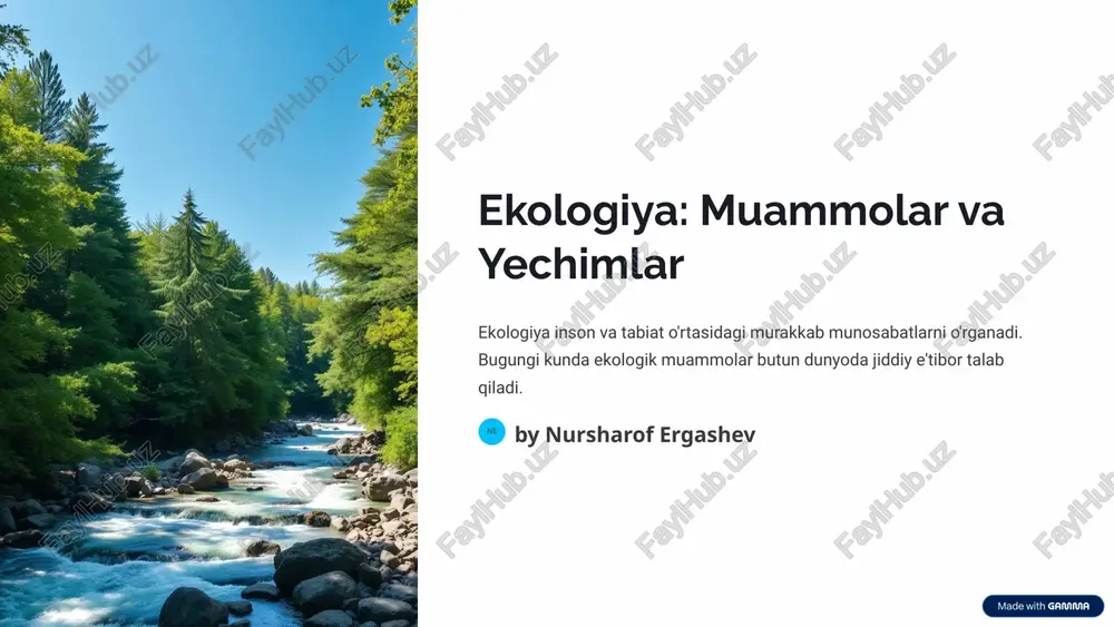 ekologiya: muammolar va yechimlar — ZIP