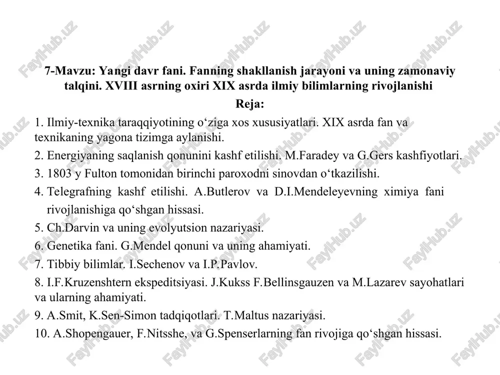 yangi davr fani — PPT