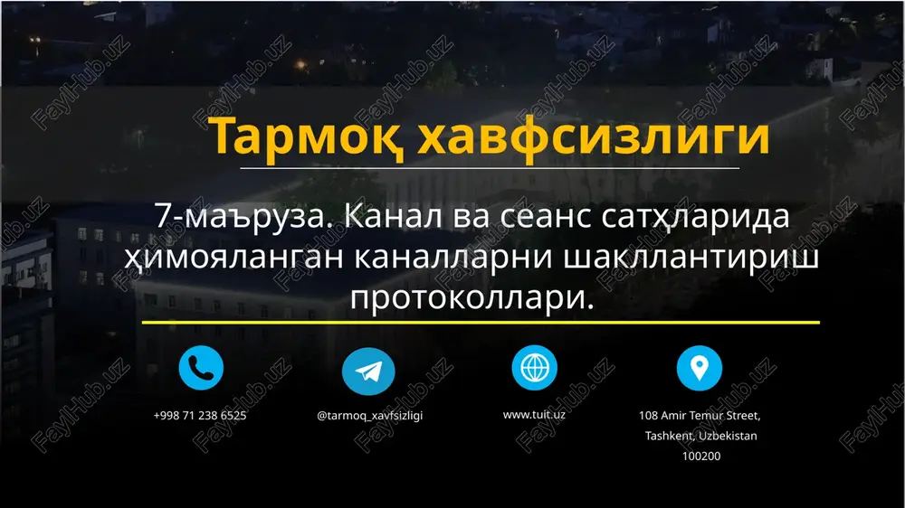 kanal va seans sathlari — PPTX