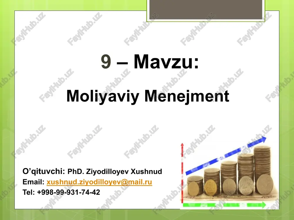 moliyaviy menejment — PPTX