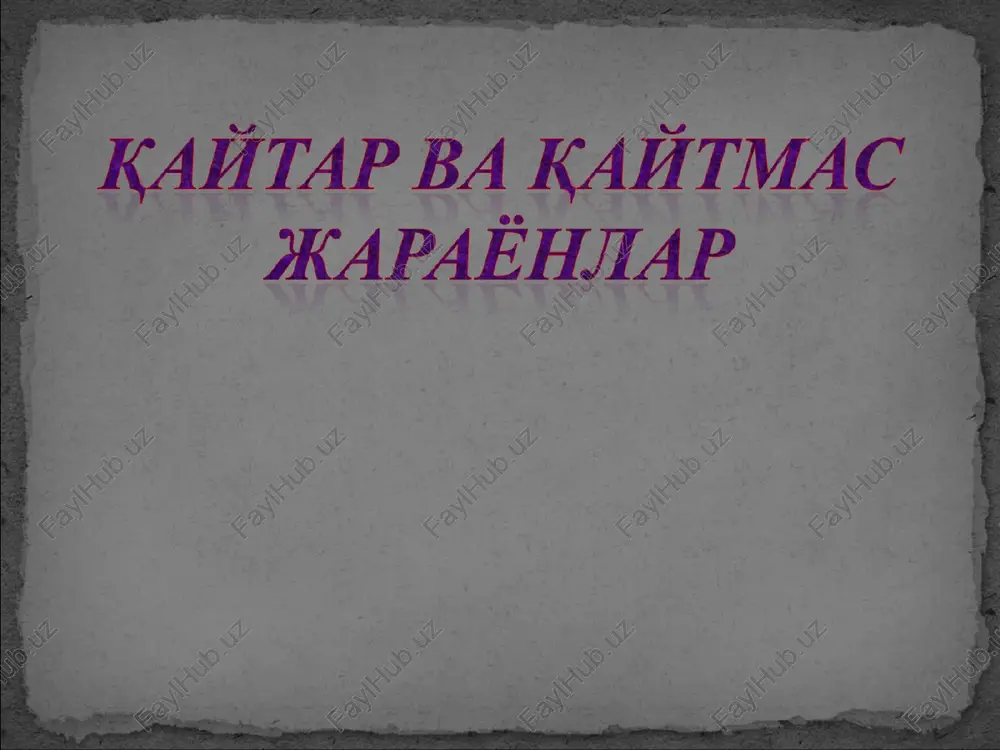 termodinamikaning ikkinchi qonuni — PPT