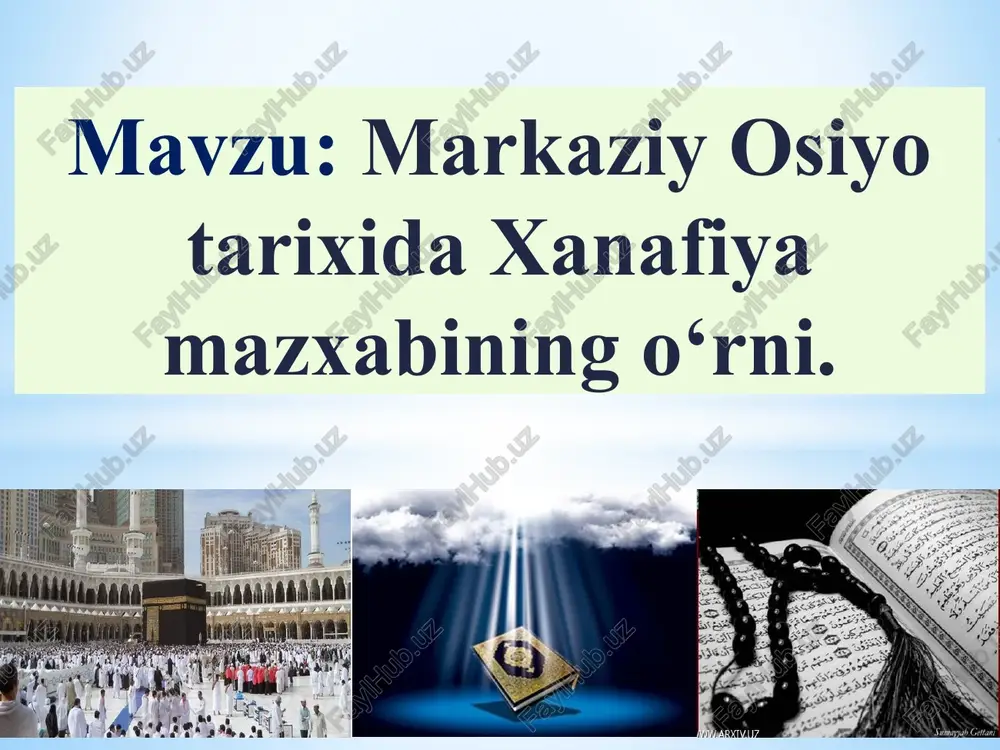 hanafiylik mazhabi — PPTX