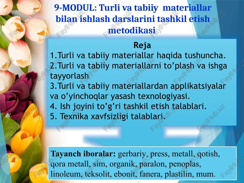 turliva tabiiy materiallar — PPTX