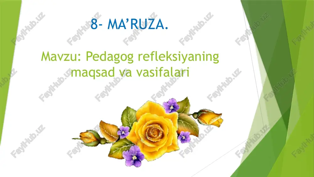 pedagogik refleksiya — PPTX