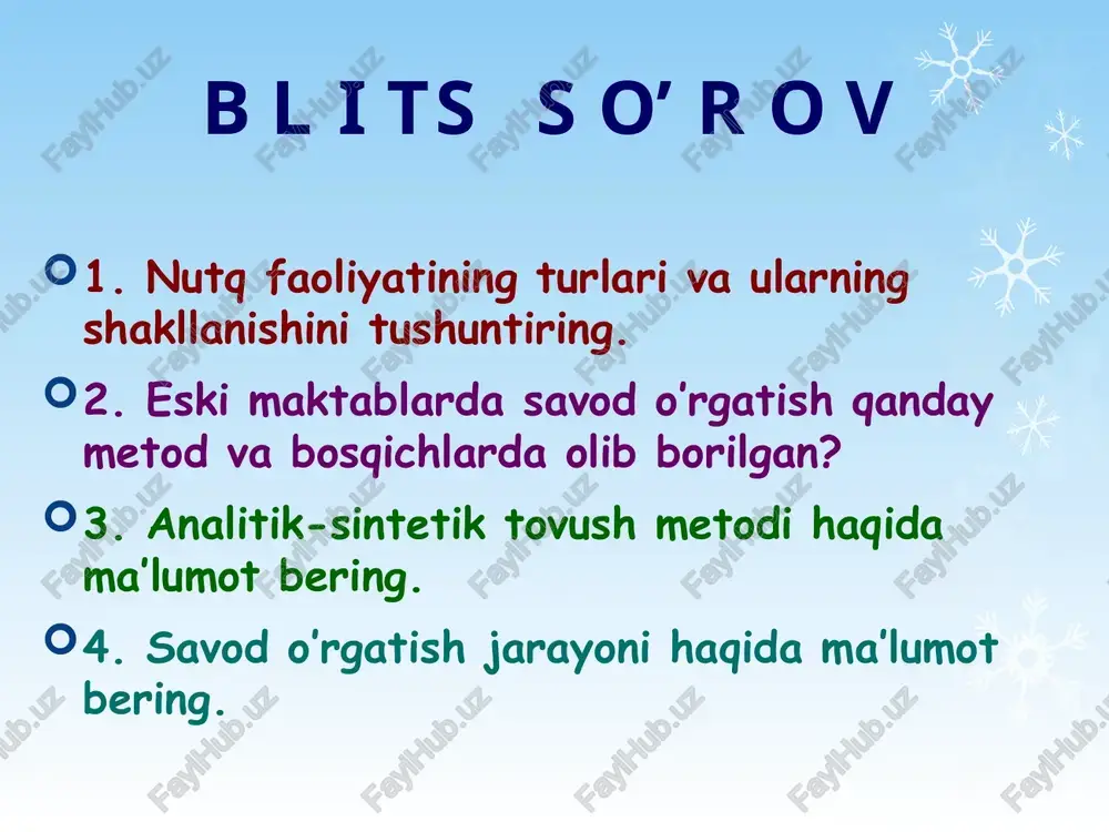 tarbiya metodlari — PPT