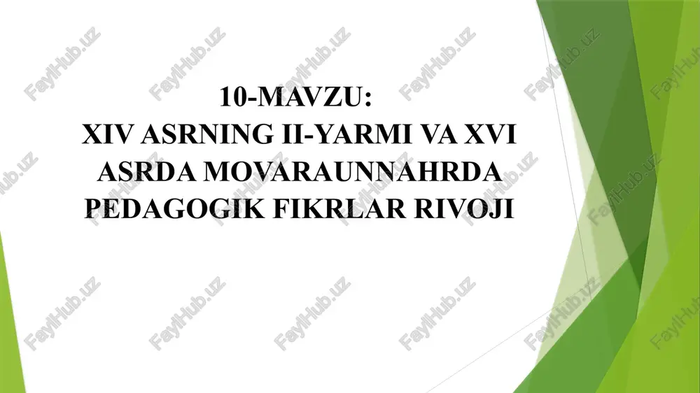 abdurahmon jomiyning pedagogik fikrlari — PPTX