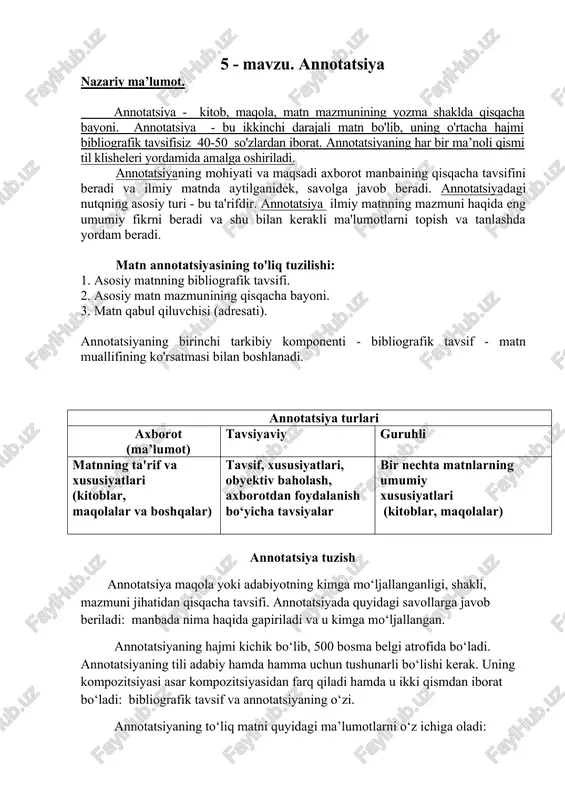 annotatsiya — DOCX