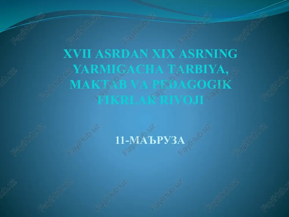 pedagogika tarixi — PPTX