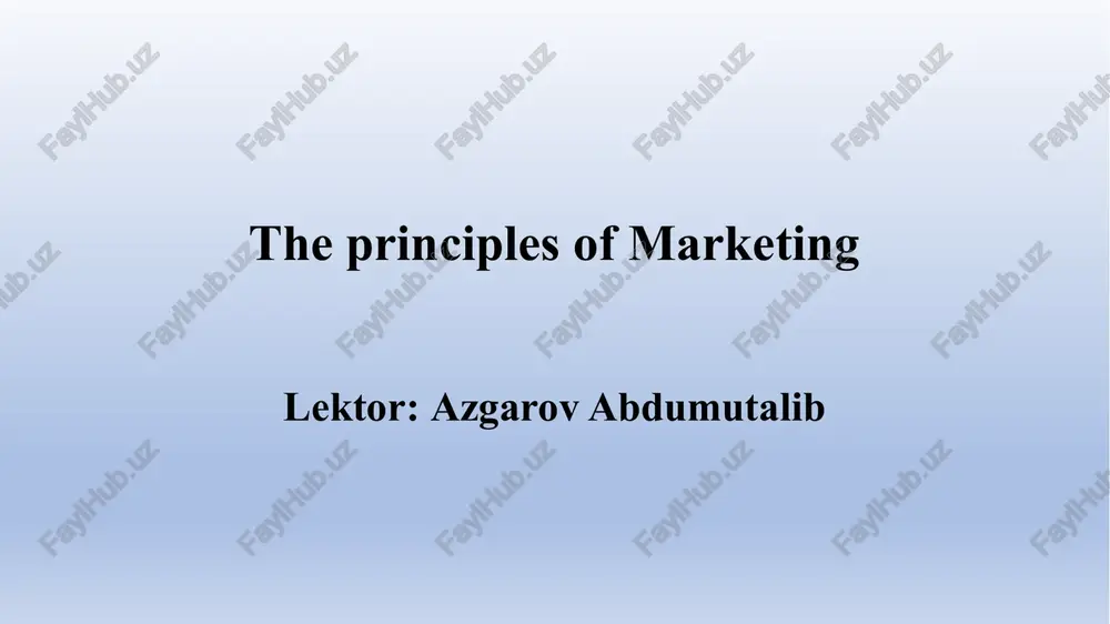 the principles of marketing — PPTX