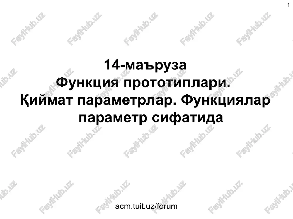 funktsiya prototiplari — PPT