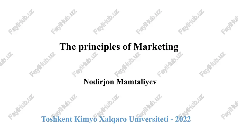 the principles of marketing — PPTX