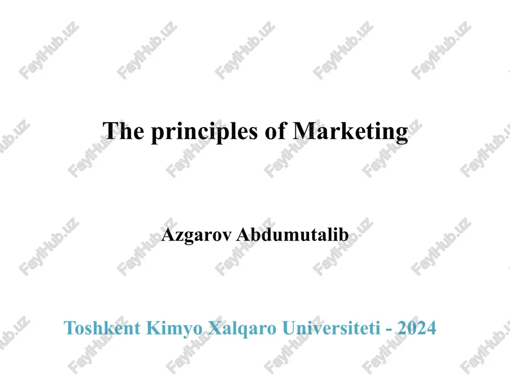 the principles of marketing — PPTX