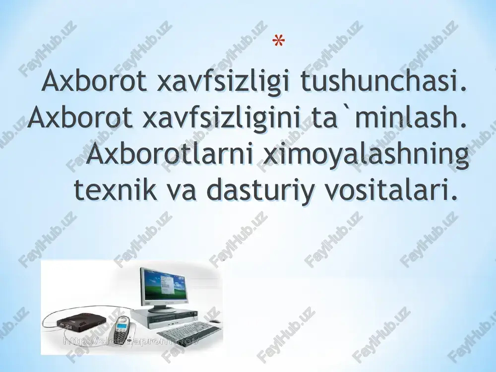 axborot xavfsizligi — PPT