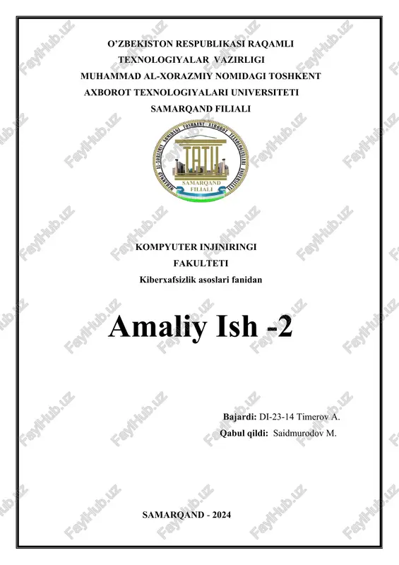 amaliy ish -2 — DOCX