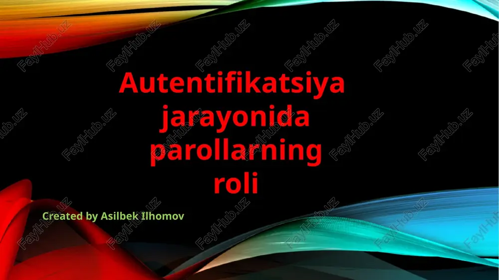 autentifikatsiya — PPTX